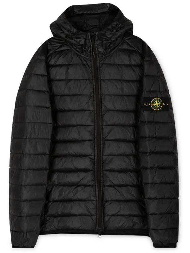 Loom Woven Chambers R-Nylon Down-TC Light Hoodie Down Jacket Black - STONE ISLAND - BALAAN 4