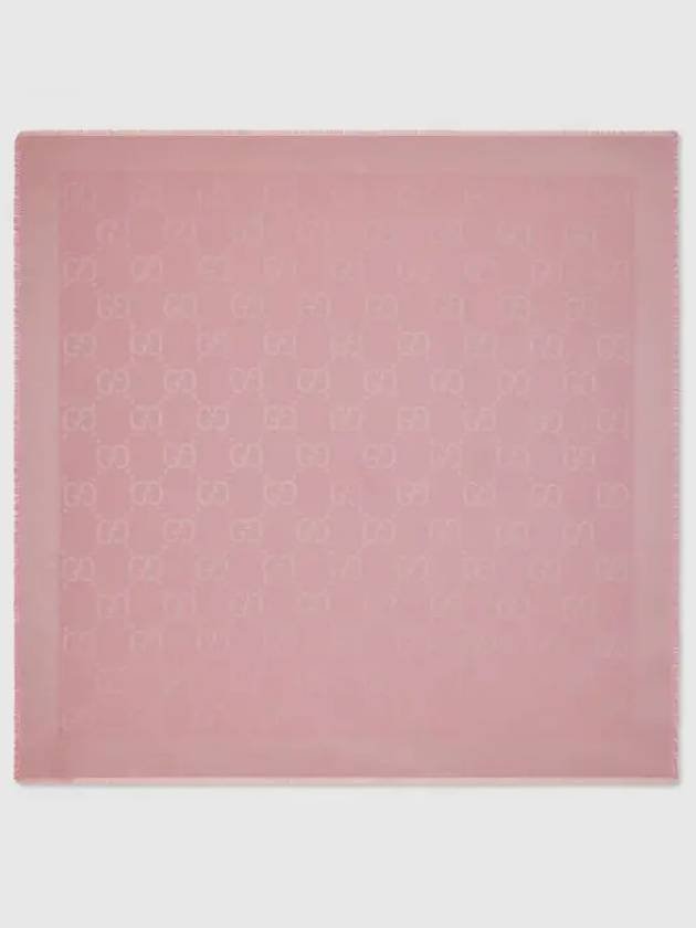 GG Jacquard Silk Wool Scarf Pink - GUCCI - BALAAN 2