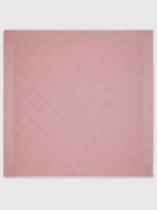 GG Jacquard Silk Wool Scarf Pink - GUCCI - BALAAN 2