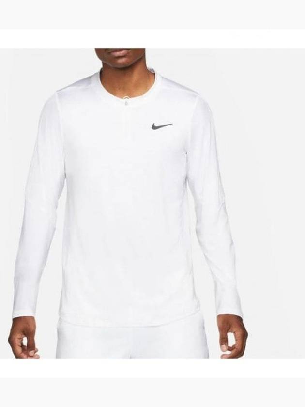 Dri-Fit Advantage Half-Zip Long Sleeve T-Shirt White - NIKE - BALAAN 2