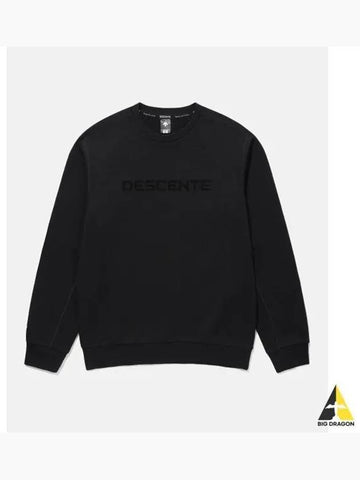 Wording graphic brushed cotton sweatshirt black SP323UHT93 - DESCENTE - BALAAN 1