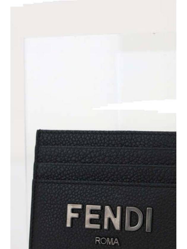 Signature Leather Card Wallet Black - FENDI - BALAAN 5