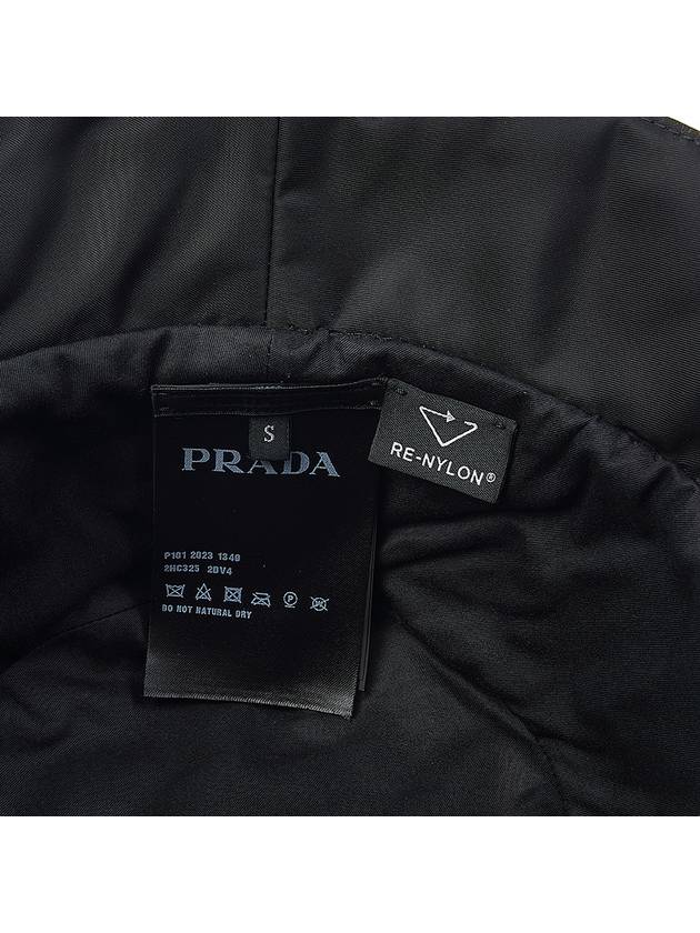 Triangle Logo Nylon Bucket Hat Black - PRADA - BALAAN 10