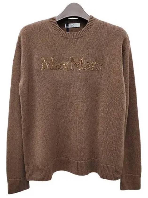 S KASSEL logo wool cashmere knit camel 2429366163600 002 1154353 - MAX MARA - BALAAN 1