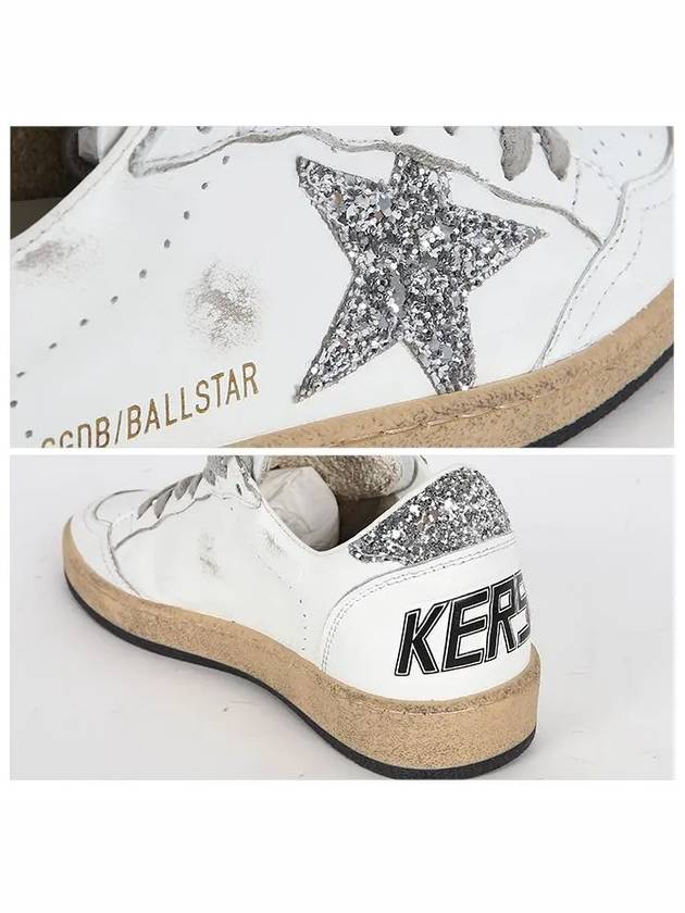 Ball Star Heel Tab Low Sneakers White Silver - GOLDEN GOOSE - BALAAN 7