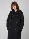 Wool Single Baltic Coat Black - PAGE STUDIO - BALAAN 4