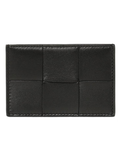 Intrecciato Lambskin Calfskin Card Wallet Black - BOTTEGA VENETA - BALAAN 2