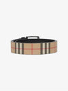 Men's Vintage Check Leather Belt Beige - BURBERRY - BALAAN 3