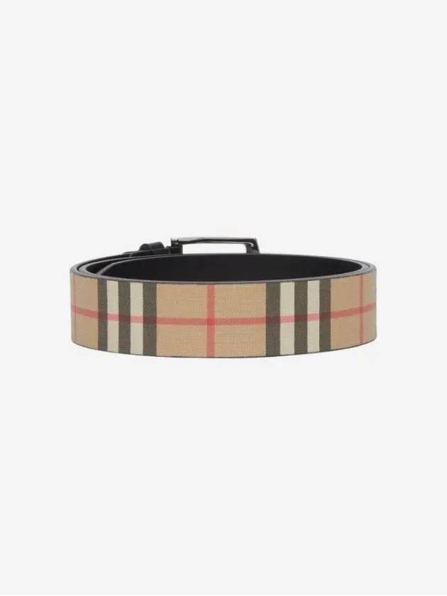 Men's Vintage Check Leather Belt Beige - BURBERRY - BALAAN 3