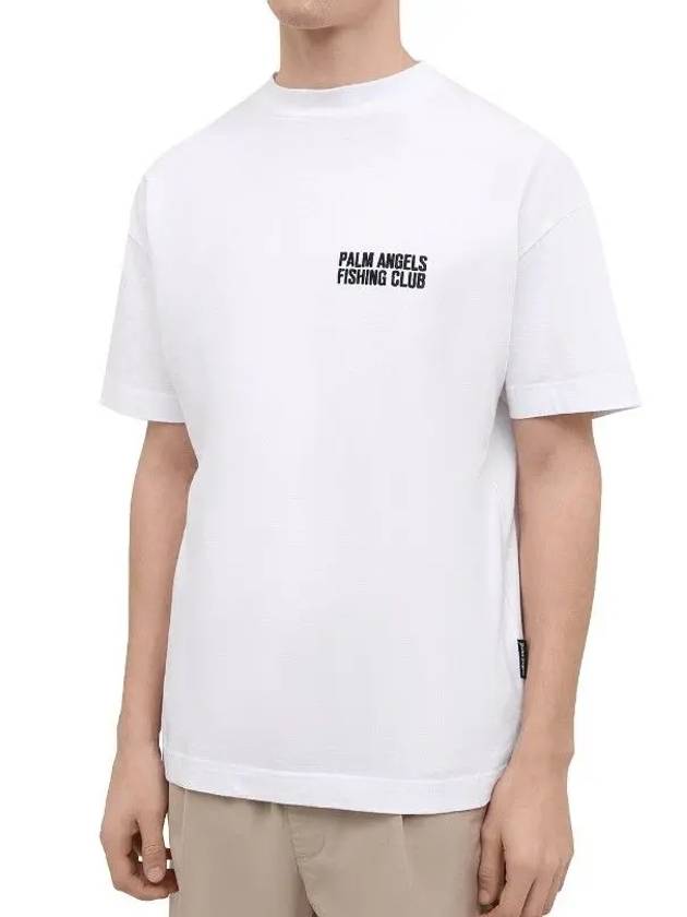 Graphic Printed Short Sleeve T-Shirt White - PALM ANGELS - BALAAN 5