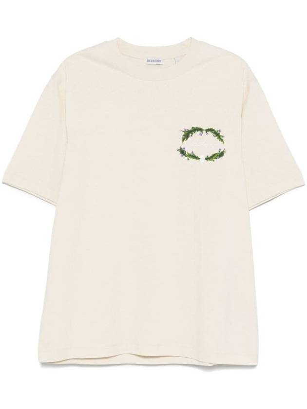 Burberry Logo-Embroidered T-Shirt Clothing - BURBERRY - BALAAN 1