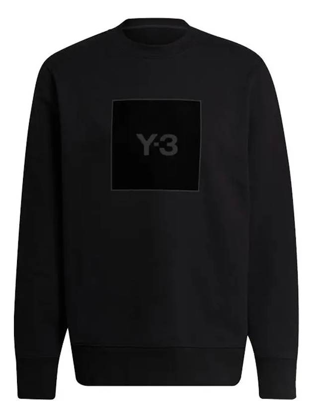 Square Logo Print Sweatshirt Black - Y-3 - BALAAN 2