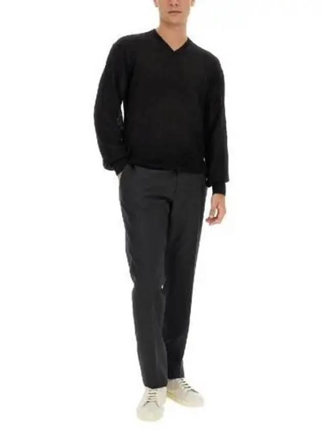 V Neck Long Sleeve Knit Top Black - TOM FORD - BALAAN 6