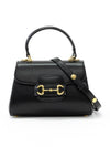 Horsebit 1955 Top Handle Mini Leather Tote Bag Black - GUCCI - BALAAN 3