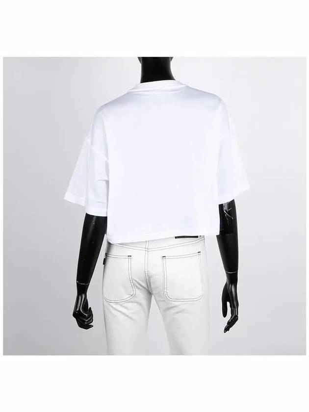 Embroidered Logo Short Sleeve T-Shirt White - MIU MIU - BALAAN 5