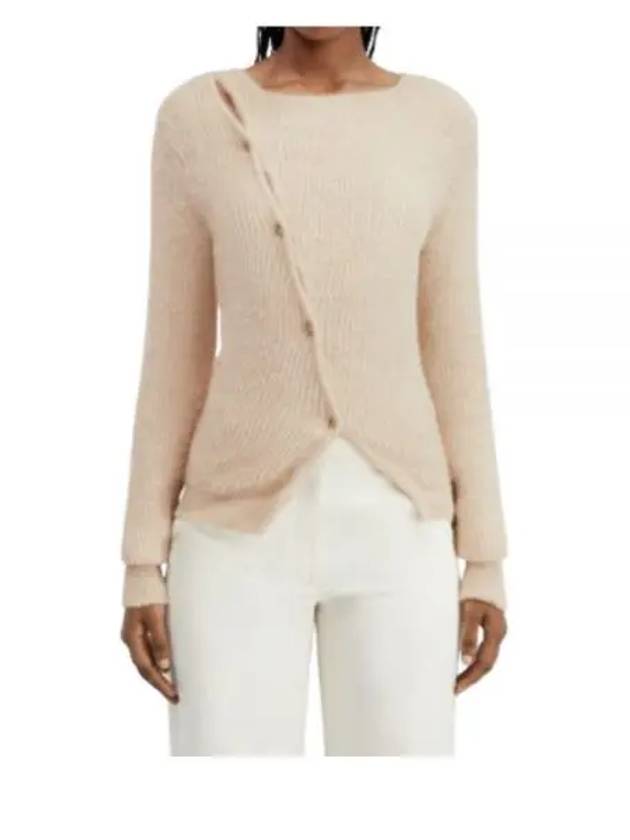 La Maille Pau Asymmetric Cardigan Light Beige - JACQUEMUS - BALAAN 2