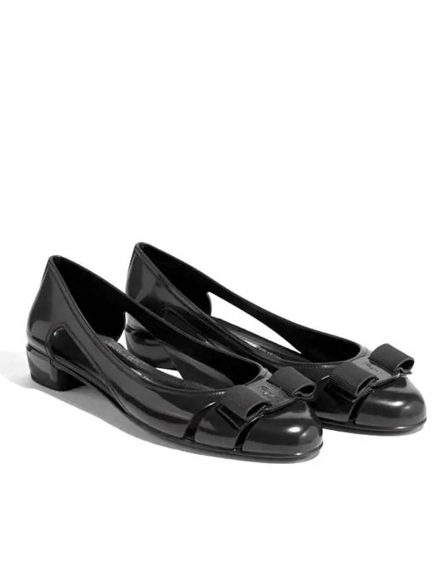 Vara Bow Jelly Ballet Flat Black - SALVATORE FERRAGAMO - BALAAN 6