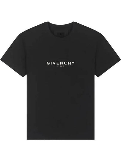 Reverse Logo Short Sleeve T-Shirt Black - GIVENCHY - BALAAN 2