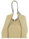 T Timeless Leather Medium Shopping Tote Bag Beige - TOD'S - BALAAN 4