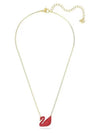 Iconic Swan Pendant Necklace Red Rose Gold - SWAROVSKI - BALAAN 3