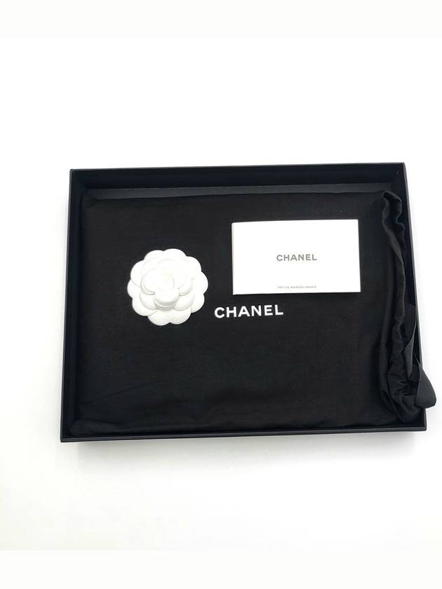 Large Classic Caviar Silver Logo Clutch Bag Black - CHANEL - BALAAN 9