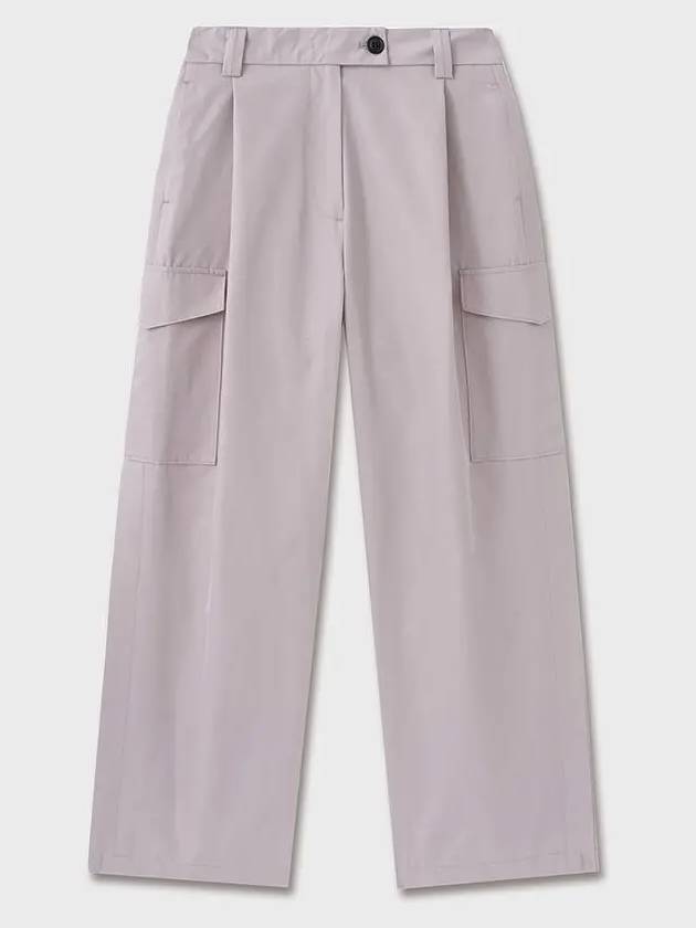 Tencel Cotton Pleates Wide Pants Pink - NOIRER FOR WOMEN - BALAAN 3