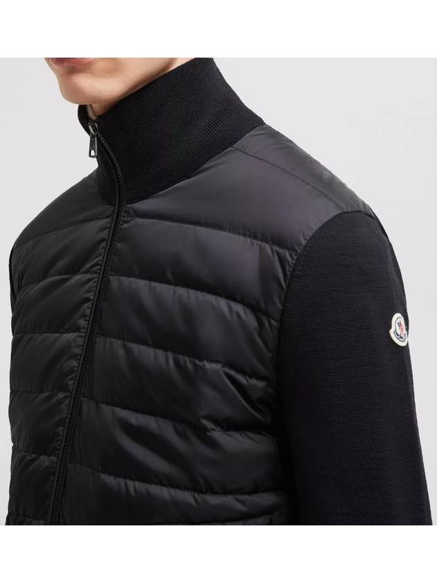 Padded wool cardigan black - MONCLER - BALAAN 5