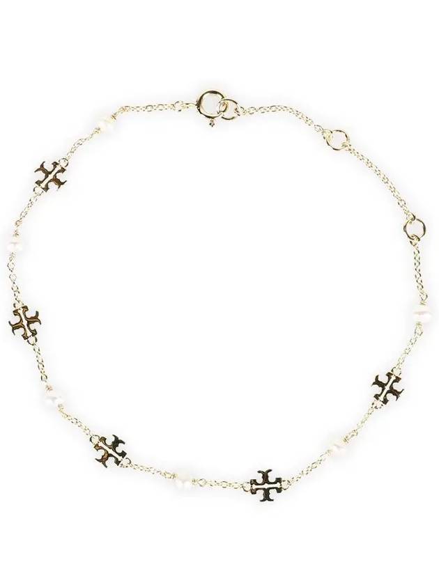 Kira Pearl Delicate Chain Bracelet Gold - TORY BURCH - BALAAN 2