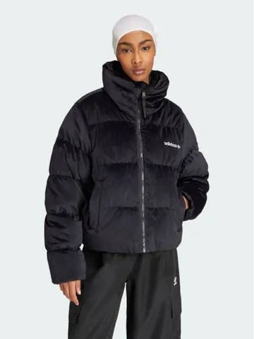 Regen Velvet Down Puffer Jacket Women s Original Black IW8439 736280 - ADIDAS - BALAAN 1