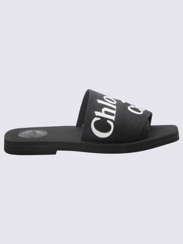 Woody Logo Slide Slippers Black - CHLOE - BALAAN 3