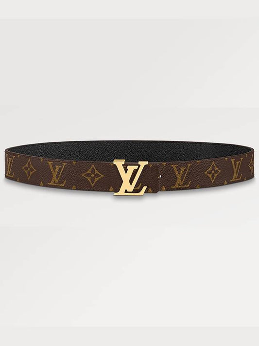 LV Initiales Reversible 30MM Leather Belt Black Brown - LOUIS VUITTON - BALAAN.