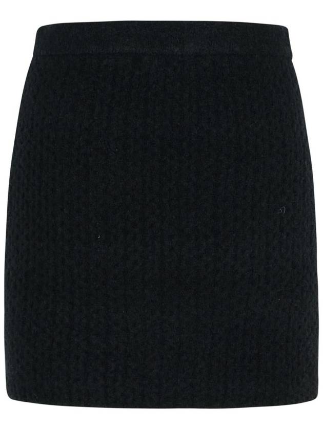 Self-Portrait Black Alpaca Blend Skirt - SELF PORTRAIT - BALAAN 3