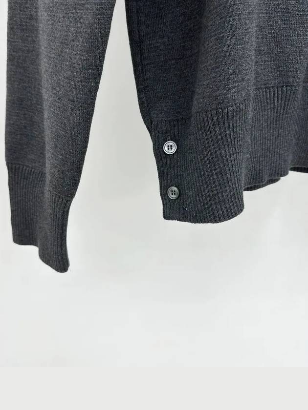 4 Bar Armband Milano Stitch Knit Top Mid Grey - THOM BROWNE - BALAAN 3