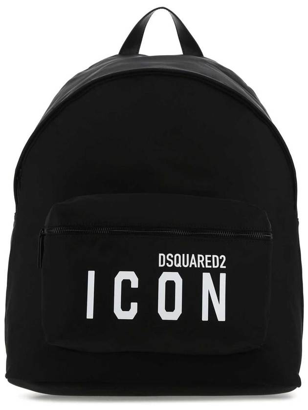 FW23 Icon Backpack Black BPM0100 11703199 - DSQUARED2 - BALAAN 2