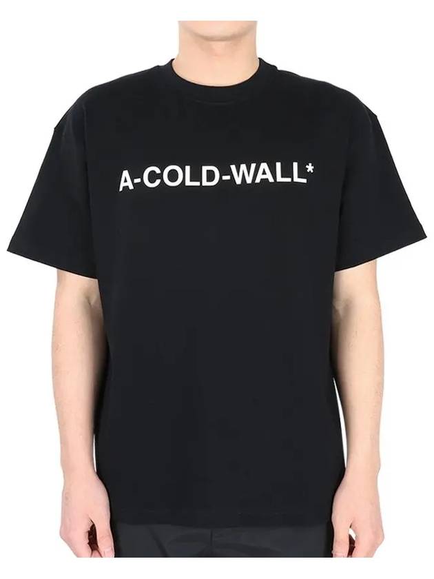 Men's Essential Logo Short Sleeve Black ACWMTS092 BLACK - A-COLD-WALL - BALAAN 2