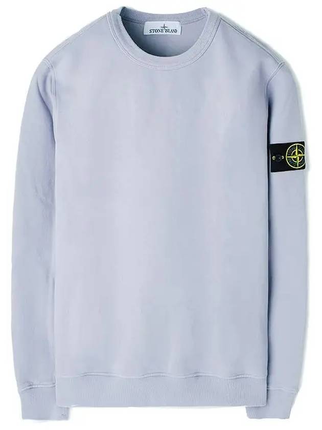 Brushed Cotton Fleece Garment Dyed Crewneck Sweatshirt Lavender - STONE ISLAND - BALAAN 2