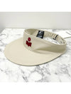 TYRY Logo Visor Cap Hat Ecru Red CQ004XHA A3C01J ECRD - ISABEL MARANT - BALAAN 3