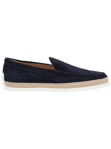 Men's Suede Slip-On Loafers Navy - TOD'S - BALAAN 1