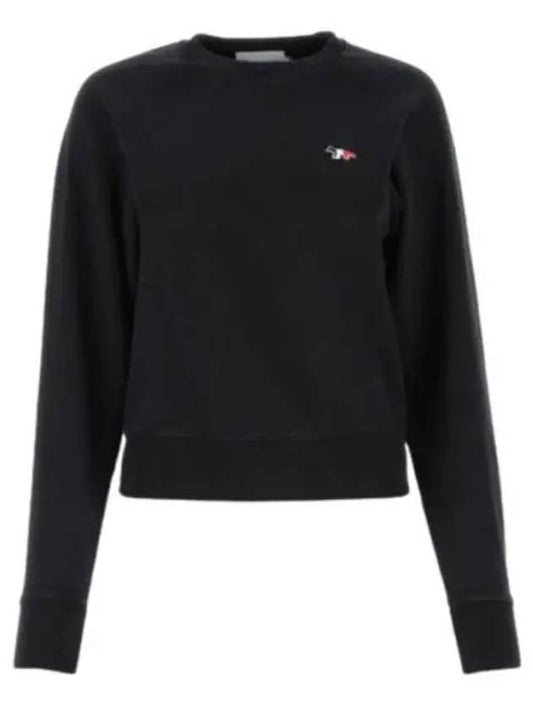 Tricolor Fox Patch Adjusted Sweatshirt Black - MAISON KITSUNE - BALAAN 2