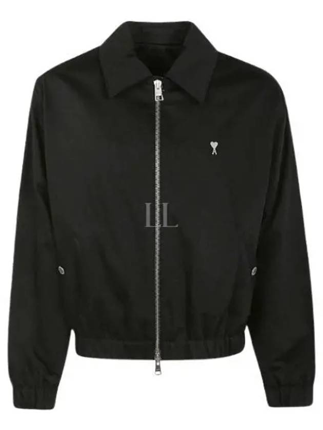 De Coeur Logo Zip-up Jacket Jacket Black - AMI - BALAAN 2