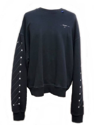 Backbone Arrow Sweatshirt Black M - OFF WHITE - BALAAN 1