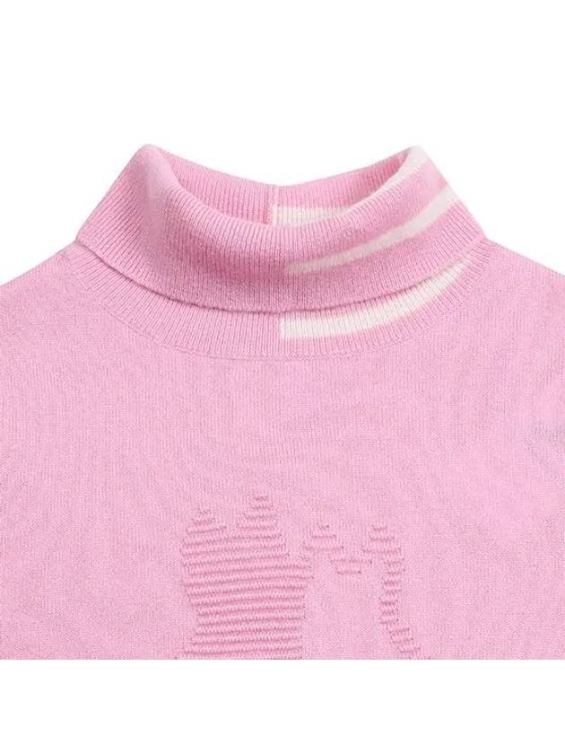 Women s Terrier Point Turtleneck Sweater 2904LXSS PINK - BLACK&WHITE - BALAAN 4