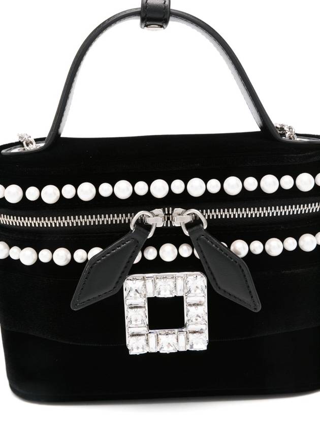 Vanity Très Vivier Micro Velvet Tote Bag Black - ROGER VIVIER - BALAAN 4