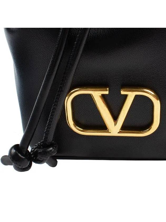 V Logo Signature Bucket Bag Black - VALENTINO - BALAAN 8