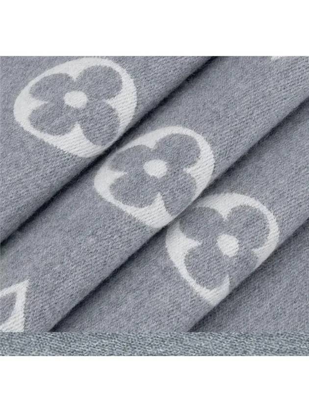 All About Monogram Wool Scarf Grey - LOUIS VUITTON - BALAAN 4