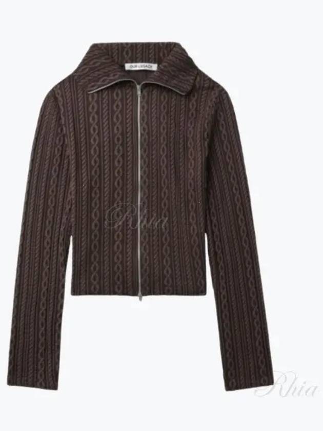 24 ss Slim Zipper Cardigan W2246SI Indulgent Choco Cable Jacquard B0111082201 - OUR LEGACY - BALAAN 2