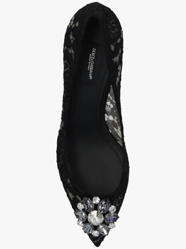 Brooch Lace Rainbow Pumps Heel Black - DOLCE&GABBANA - BALAAN 7