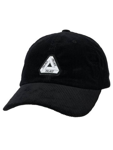 Triferg patch corduroy 6panel cap black TRIFERG PATCH CORD 6PANEL CAP - PALACE - BALAAN 1