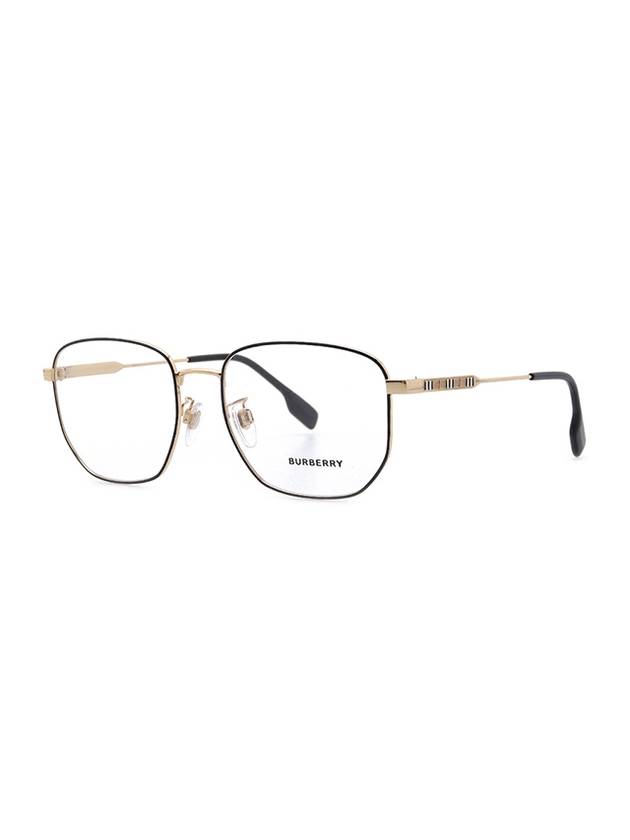 Eyewear Square Gold Metal Frame Eyeglasses Black - BURBERRY - BALAAN 1