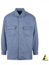 Overshirt Cotton Jacket Blue - DIOR - BALAAN 2